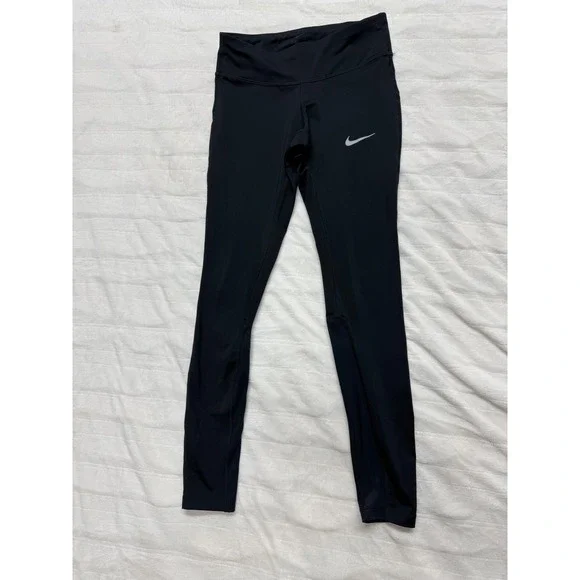 Nike Dri Fit Black Athletic Running Leggings Women XS Back Zip Pocket - Picture 1 of 9